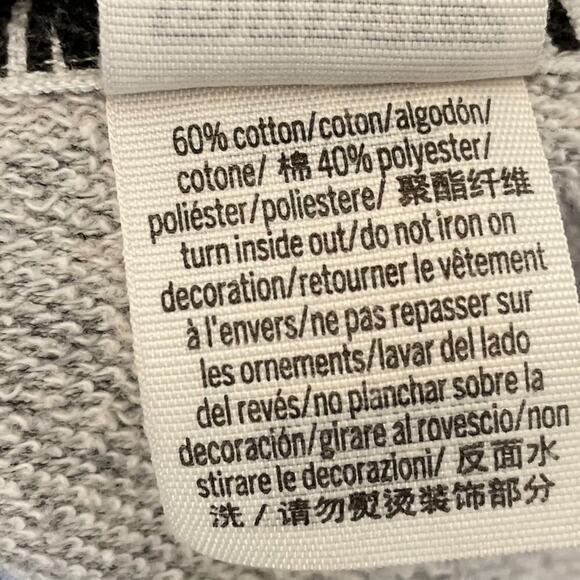 PINK Victoria's Secret Oversized Quarter Zip Sweatshirt in Gray/Black, Size M - Picture 13 of 16